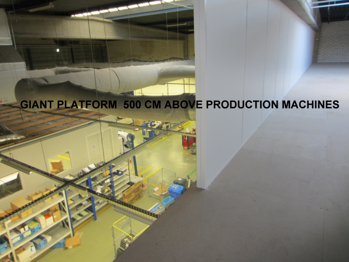 Platform over a production area